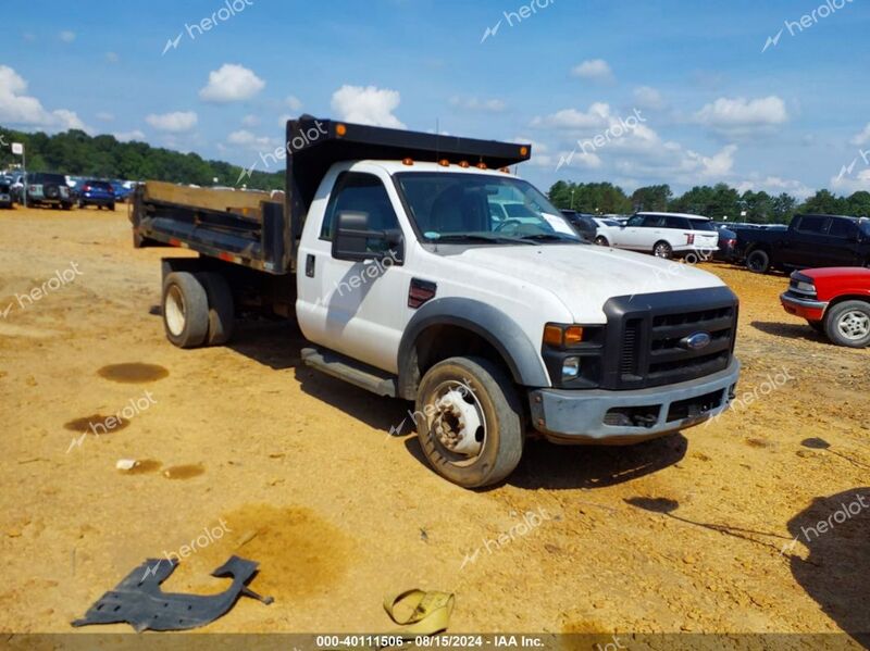 2008 FORD F-450 CHASSIS XL/XLT White  Diesel 1FDXF46R18EA56887 photo #1