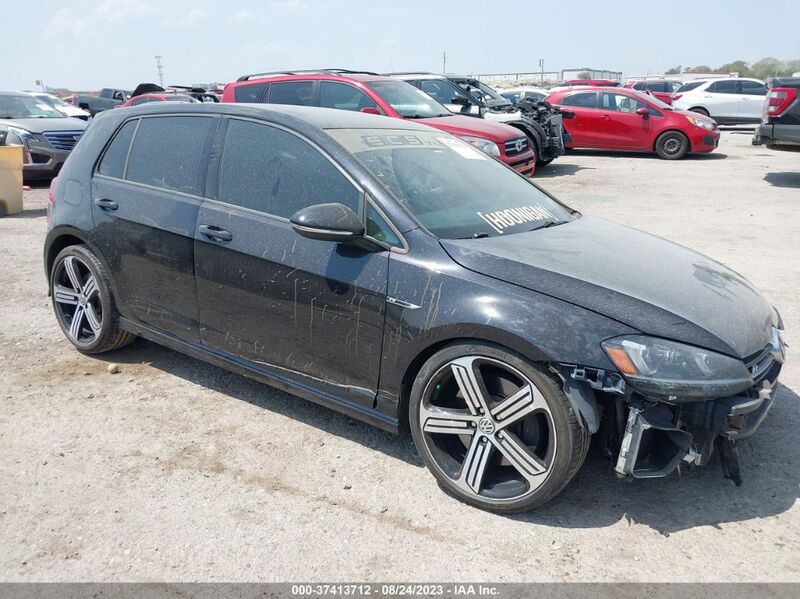 2016 VOLKSWAGEN GOLF R 4-DOOR Black  Gasoline WVWUF7AU2GW208687 photo #1