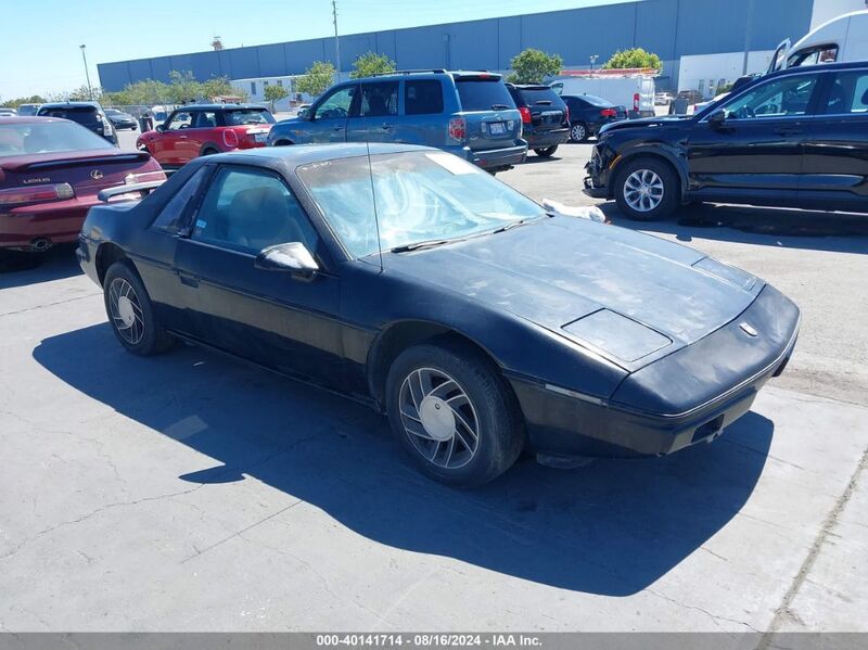 1986 PONTIAC FIERO Black  Gasoline 1G2PE37R3GP264079 photo #1