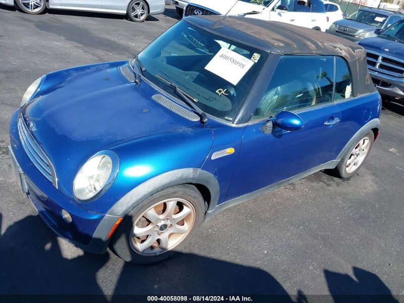 2007 MINI COOPER Blue  Gasoline WMWRF33507TG16644 photo #3