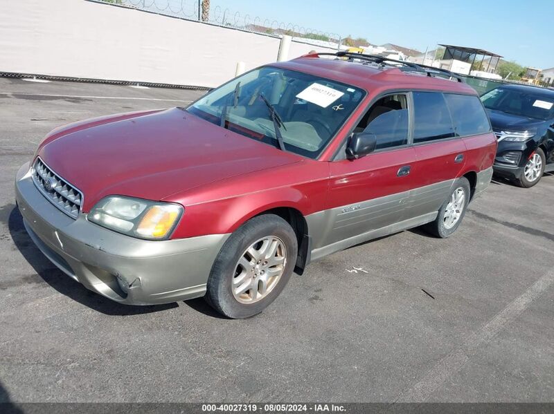 2004 SUBARU OUTBACK Red  Gasoline 4S3BH675347606539 photo #3