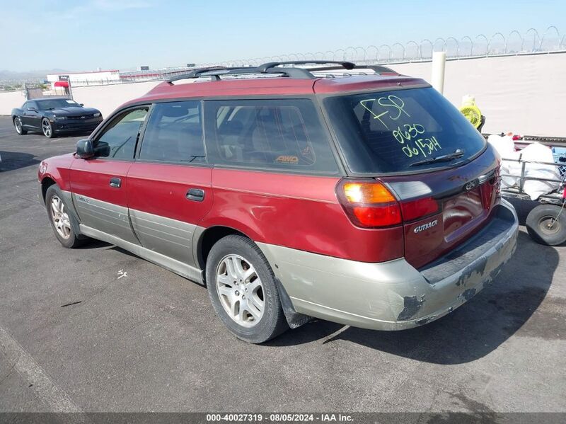 2004 SUBARU OUTBACK Red  Gasoline 4S3BH675347606539 photo #4