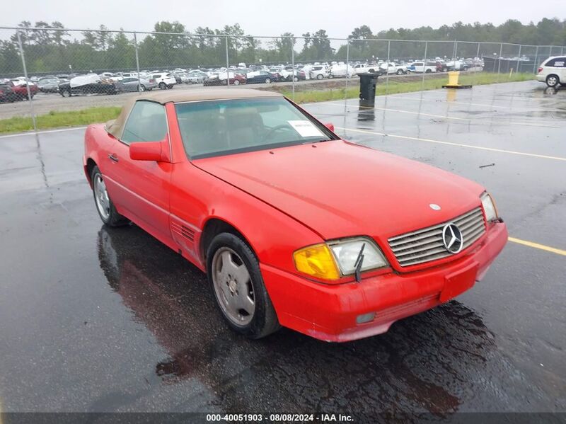 1993 MERCEDES-BENZ 500 SL Red  Gasoline WDBFA67E5PF079618 photo #1