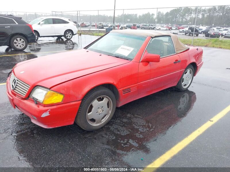 1993 MERCEDES-BENZ 500 SL Red  Gasoline WDBFA67E5PF079618 photo #3