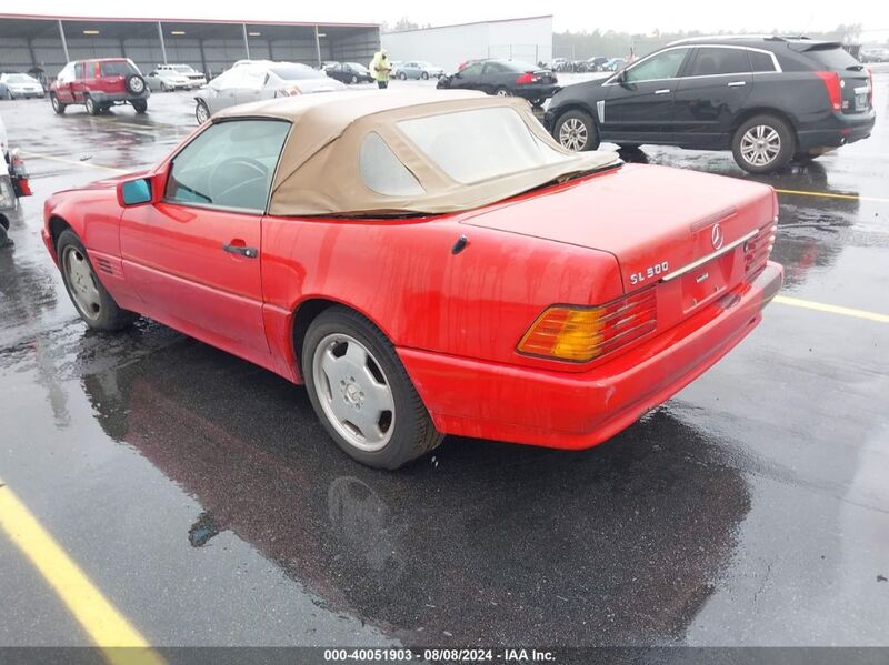 1993 MERCEDES-BENZ 500 SL Red  Gasoline WDBFA67E5PF079618 photo #4