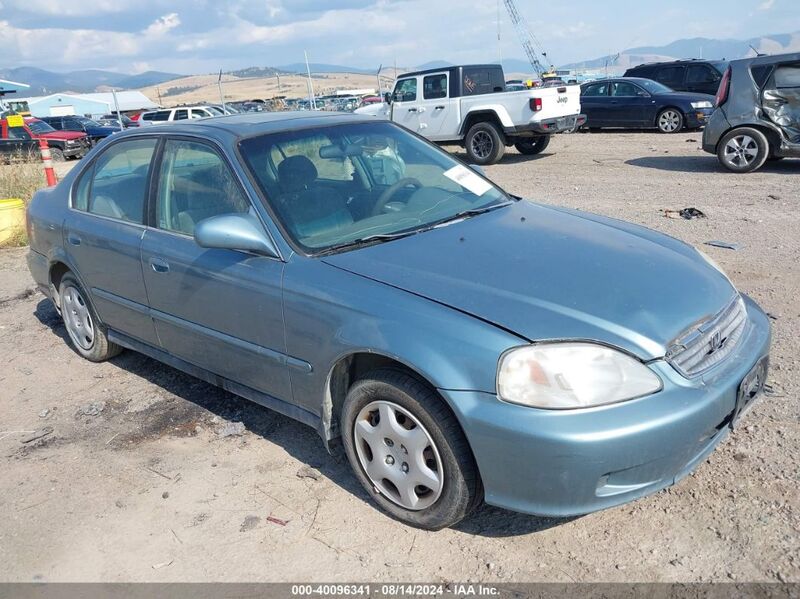 2000 HONDA CIVIC EX Light Blue  Gasoline 1HGEJ8648YL028216 photo #1