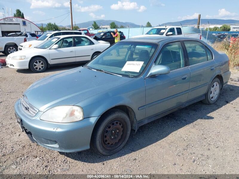 2000 HONDA CIVIC EX Light Blue  Gasoline 1HGEJ8648YL028216 photo #3