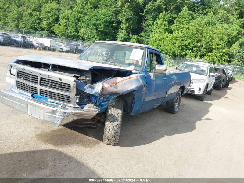 1992 DODGE D-SERIES D200/D250 Blue  Gasoline 1B6KE2656NS593436 photo #3