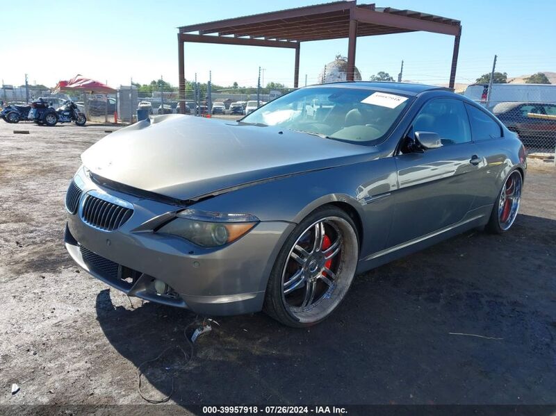 2005 BMW 645CI Gray  Gasoline WBAEH73435B193517 photo #3