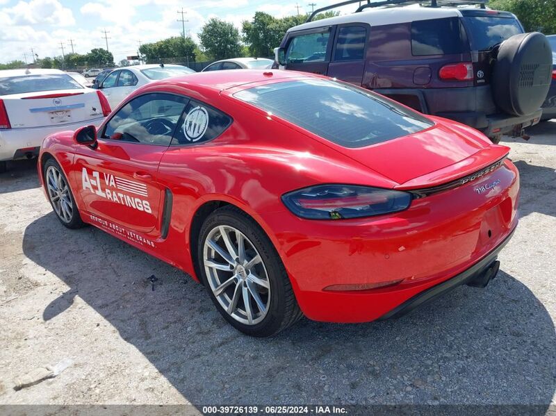 2018 PORSCHE 718 CAYMAN Red  Gasoline WP0AA2A82JK260858 photo #4